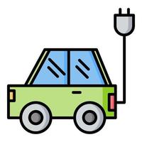 Electric car icon. vector