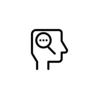 head icon. outline icon vector