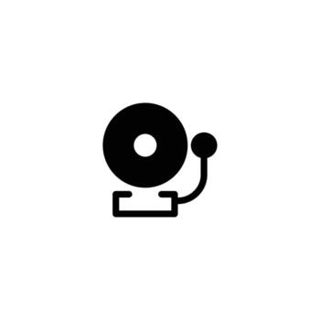 campana icono. sólido icono vector