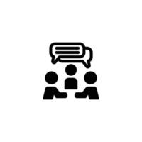 discussion icon. solid icon vector