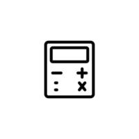 calculator icon. outline icon vector