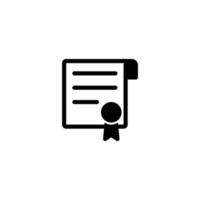 certificate icon. solid icon vector