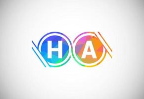 Initial Letter H A Low Poly Logo Design Vector Template. Graphic Alphabet Symbol For Corporate Business Identity