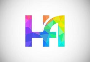 Initial Letter H A Low Poly Logo Design Vector Template. Graphic Alphabet Symbol For Corporate Business Identity