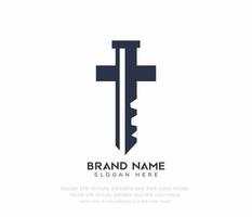 letter T key logo vector