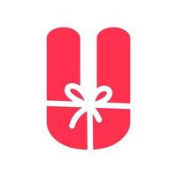 Initial U Gift Logo vector