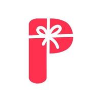 Initial P Gift Logo vector