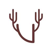 Initial V Deer Horn Logo vector