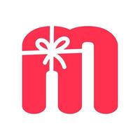 Initial M Gift Logo vector