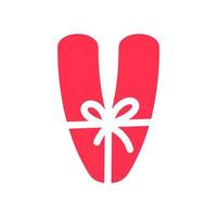 Initial V Gift Logo vector