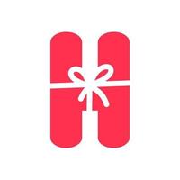 Initial H Gift Logo vector