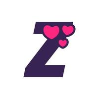 Initial Z Love Logo vector