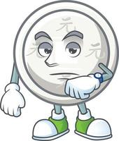 Chinese silver coin cartoon character style vector
