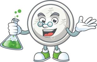 Chinese silver coin cartoon character style vector