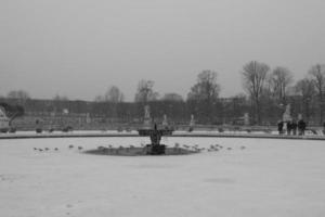 París mientras nevando foto