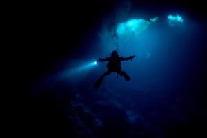 cenotes cave diving in the pit photo