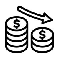 Money Loss Icon Design vector