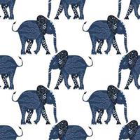 African elephant, seamless pattern. Vector illustration