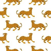 Cheetah seamless pattern. Vector illustration