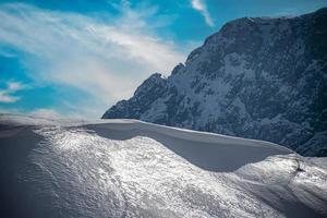 Glacier in dolomites mountains photo