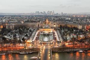 Paris tour eiffel view after sunset photo
