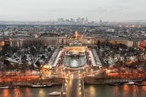 Paris tour eiffel view after sunset photo