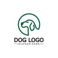 perro logo y icono diseño vector ilustración