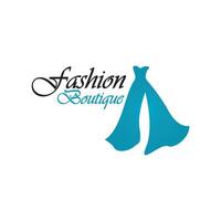 Beautiful dress woman logo simple creative for boutique fashion shop logo vector