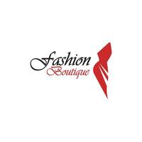 Beautiful dress woman logo simple creative for boutique fashion shop logo vector