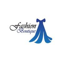 Beautiful dress woman logo simple creative for boutique fashion shop logo vector