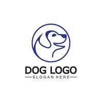 perro logo y icono diseño vector ilustración