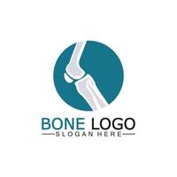 Bone logo vector template symbol.illustration of joint, knee. chiropractic logo