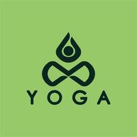 simple yoga logo icon vector design template