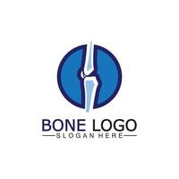 Bone logo vector template symbol.illustration of joint, knee. chiropractic logo