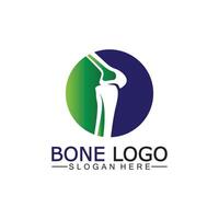 Bone logo vector template symbol.illustration of joint, knee. chiropractic logo