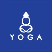 simple yoga logo icon vector design template