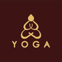 simple yoga logo icon vector design template