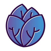 Cabbage Vector Icon Design