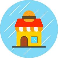 Burger Shop Vector Icon Design