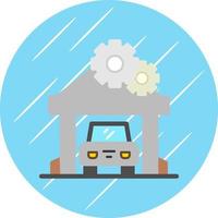 Car Repair Shop Vector Icon Design