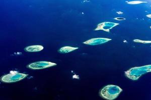 maldives aerial view landscape panorama photo