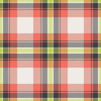 Plaid seamless pattern. Check fabric texture. Vector textile print.