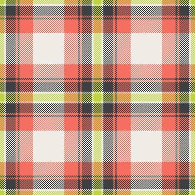 Plaid seamless pattern. Check fabric texture. Vector textile print.