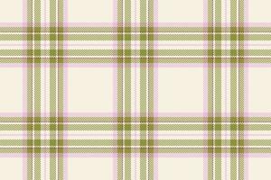 Plaid background, check seamless pattern in beige. Vector fabric texture for textile print, wrapping paper, gift card or wallpaper.