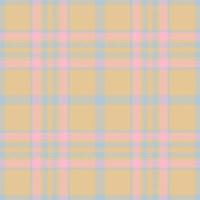 Plaid seamless pattern. Check fabric texture. Vector textile print.