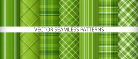 Set fabric vector textile. Plaid pattern check. Background texture seamless tartan.