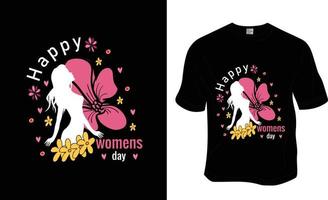 Happy Women's day, Women's day, Mom lover, strong women t-shirt design. Ready to print for apparel, poster, and illustration. Modern, simple, lettering. vector