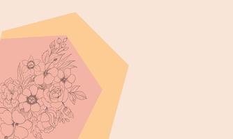 modern and good looking vector Sketch line flower background