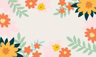 Beautiful and  Flat vector floral pattern design