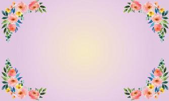 Beautiful and modern look  floral watercolor painting background vector